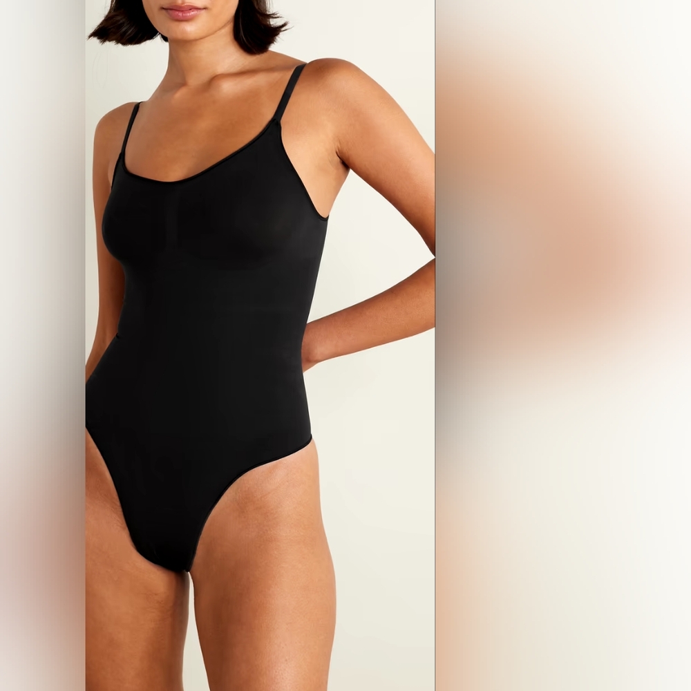 HEYSHAPE BLACK BODYSUIT SCULPT SHAPEWEAR THONG BACK NWOT!